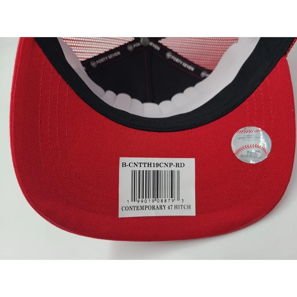 Philadelphia Phillies 47 Brand‎ Hitch Mesh Trucker Snapback Hat Cap Men MLB Red
